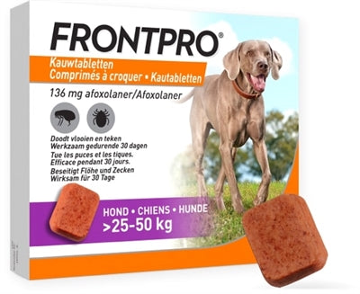 FRONTLINE FRONTPRO KAUWTABLETTEN XL 25-50 KG 3 TBL