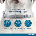 SERESTO TEKEN- EN VLOOIENBAND HOND VANAF 8 KG 70 CM 2 ST