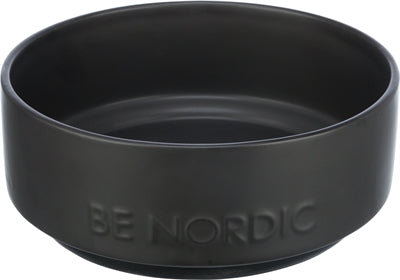 TRIXIE BE NORDIC VOERBAK HOND KERAMIEK / RUBBER ZWART 18 CM