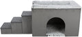 TRIXIE HONDENMAND HUIS HARVEY MET TRAP GRIJS / WIT 154X60X60 CM