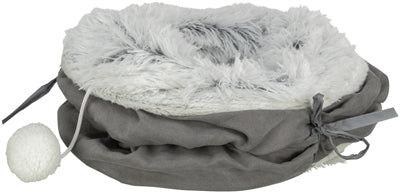 Trixie Katten Speeltunnel Harvey Velours / Pluche Grijs kattenspeelgoed 116x27 cm