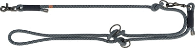 Trixie Soft Rope Hondenriem Verstelbaar Zwart / Grijs hondenhalsband 200x1 cm