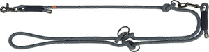 Trixie Soft Rope Hondenriem Verstelbaar Zwart / Grijs hondenhalsband 200x1 cm