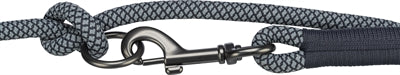 Trixie Soft Rope Hondenriem Verstelbaar Zwart / Grijs hondenhalsband 200x1 cm