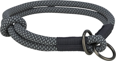 Trixie Halsband Hond Soft Half-slip Zwart / Grijs hondenhalsband hondenriem