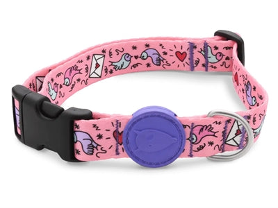 MORSO HALSBAND HOND GERECYCLED SWEET TWEET ROZE 37-58X2,5 CM