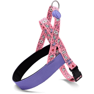 Morso Norwegian Hondentuig Gerecycled Sweet Tweet Roze hondenhalsband hondenriem nylon
