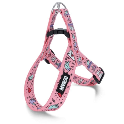 MORSO MINI HONDENTUIG VERSTELBAAR GERECYCLED SWEET TWEET ROZE 32-41X2,5 CM