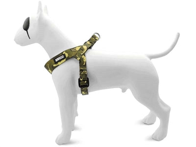 Morso Mini Hondentuig Verstelbaar Gerecycled Full Metal Dog Bruin hondenhalsband hondenriem nylon