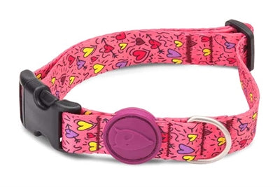 MORSO HALSBAND HOND GERECYCLED PINK THINK ROZE 37-58X2,5 CM