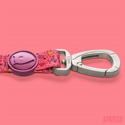 Morso Hondenriem Verstelbaar Gerecycled Pink Think Roze hondenhalsband nylon