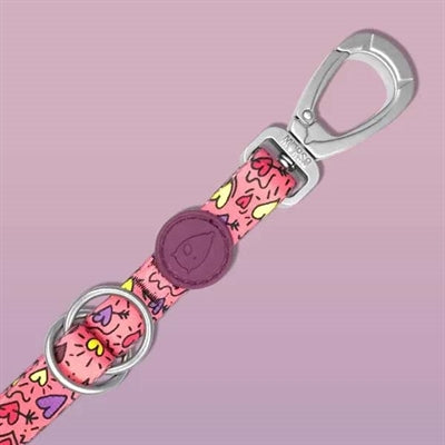 Morso Hondenriem Verstelbaar Gerecycled Pink Think Roze hondenhalsband nylon