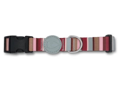 Morso Halsband Hond Gerecycled Skyline Rood / Roze hondenhalsband hondenriem nylon