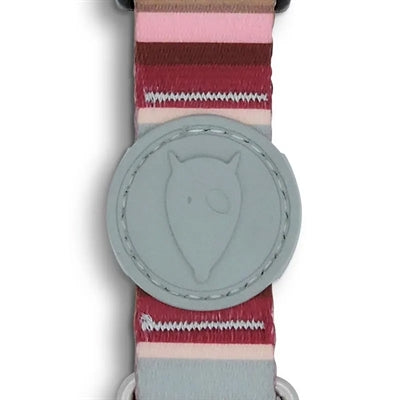 Morso Halsband Hond Gerecycled Skyline Rood / Roze hondenhalsband hondenriem nylon