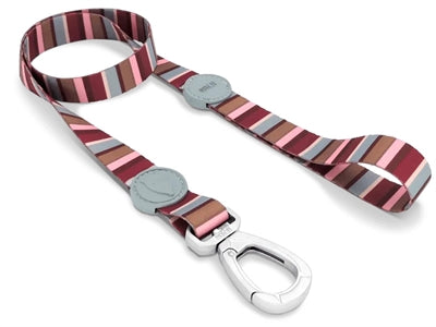 Morso Hondenriem Gerecycled Skyline Rood / Roze hondenhalsband nylon