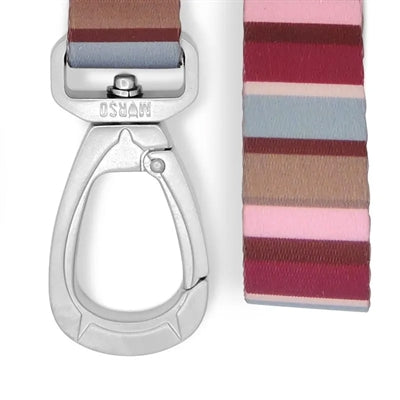 Morso Hondenriem Gerecycled Skyline Rood / Roze hondenhalsband nylon