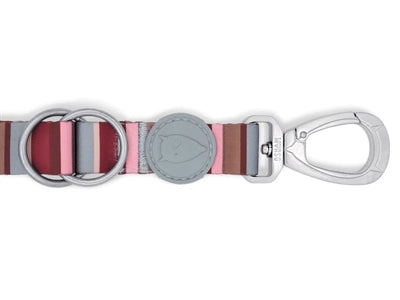 Morso Hondenriem Verstelbaar Gerecycled Skyline Rood / Roze hondenhalsband nylon