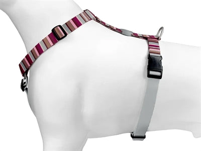 Morso Hondentuig H-tuig Gerecycled Skyline Rood / Roze hondenhalsband hondenriem nylon