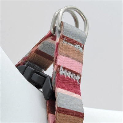 Morso Mini Hondentuig Verstelbaar Gerecycled Skyline Rood / Roze hondenhalsband hondenriem nylon