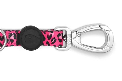 Morso Hondenriem Verstelbaar Gerecycled Bubble Leo Roze hondenhalsband nylon