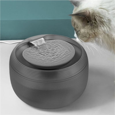 Martin Drinkfontein Voor Kat en Kleine Hond Zwart voerbak 21x21x15 cm 2,5 ltr