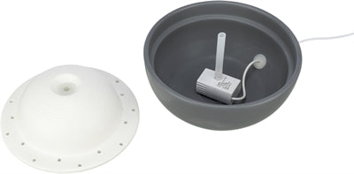 Trixie Vital Dome Drinkfontein Keramiek Grijs / Wit voerbak hond 1,5 ltr 20x10x20 cm
