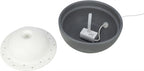 Trixie Vital Dome Drinkfontein Keramiek Grijs / Wit voerbak hond 1,5 ltr 20x10x20 cm
