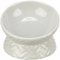 TRIXIE VERHOOGDE VOERBAK / WATERBAK KERAMIEK LICHT TAUPE 150 ML 13 CM