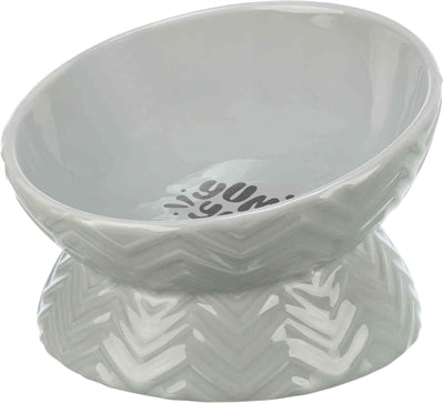 Trixie Verhoogde Voerbak / Waterbak Keramiek Grijs hond 350 ml 17 cm