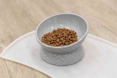 Trixie Verhoogde Voerbak / Waterbak Keramiek Grijs hond 350 ml 17 cm