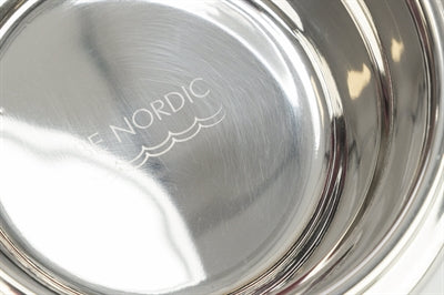 Trixie be Nordic Set Voerbak / Waterbak Hout / Rvs Wit hond