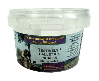 Dierendrogist Testikels Indalen Capsules voedingssupplement hond