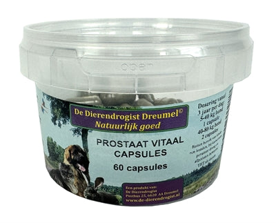 Dierendrogist Prostaat Vitaal Capsules voedingssupplement hond