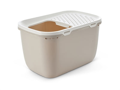 SAVIC KATTENBAK HOP IN GIANT WIT / MOKKA 74X50X43,5 CM