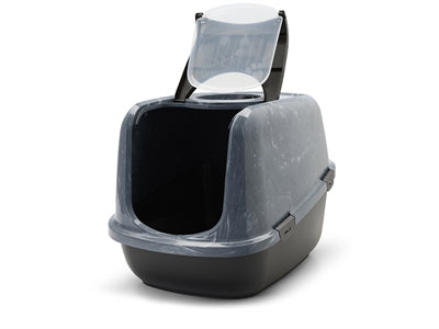 Savic Kattenbak Nestor Jumbo Marble Grijs / Zwart 66,5x48,5x46,5 cm