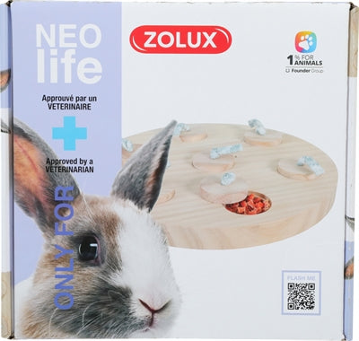 Zolux Neolife Treat Tray Konijn Hout knaagdierspeelgoed 23x23 cm