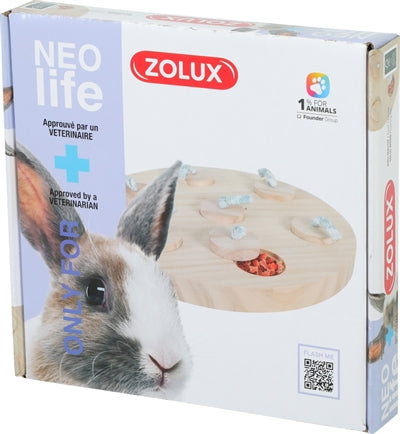 Zolux Neolife Treat Tray Konijn Hout knaagdierspeelgoed 23x23 cm