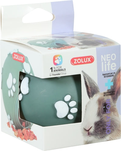 Zolux Neolife Snackbal Konijn Groen knaagdierspeelgoed 7x7X7 cm