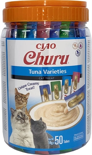 Inaba Churu Multipack Tuna Varieties kattensnacks zacht 50x14 gr