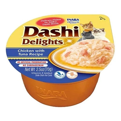 Inaba Dashi Delights Chicken With Tuna Recipe kattenvoer natvoer 70 gr