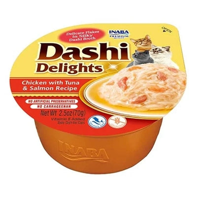Inaba Dashi Delights Chicken With Tuna & Salmon Recipe kattenvoer natvoer 70 gr