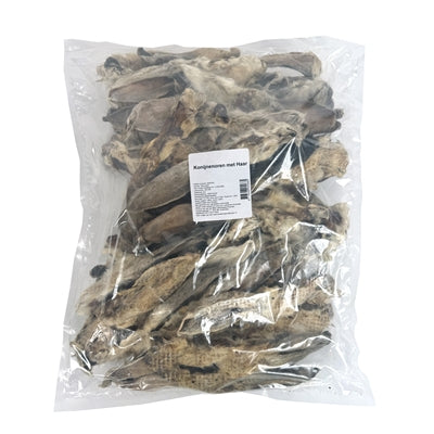 Petsnack Konijnenoren Met Vacht hondensnacks gedroogd