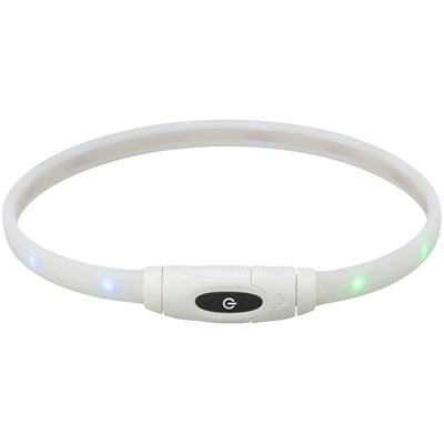 Trixie Lichtgevende Halsband Hond Usb Siliconen Oplaadbaar Meerkleurig halsbanden met lichtjes