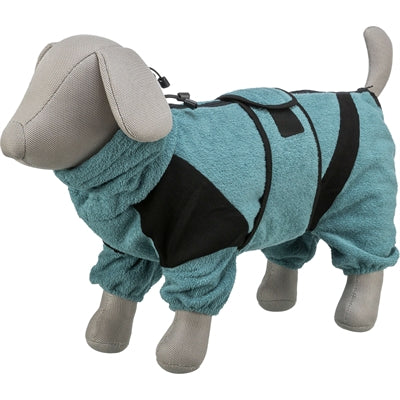 Trixie Badjas / Huisoverall Badstof Petrol hondenkleding