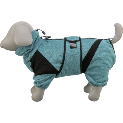Trixie Badjas / Huisoverall Badstof Petrol hondenkleding