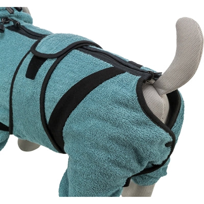 Trixie Badjas / Huisoverall Badstof Petrol hondenkleding