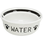 Trixie Drinkbak Hond Water Keramiek Wit / Zwart voerbak