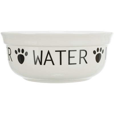 Trixie Drinkbak Hond Water Keramiek Wit / Zwart voerbak
