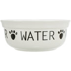 Trixie Drinkbak Hond Water Keramiek Wit / Zwart voerbak
