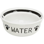 Trixie Drinkbak Hond Water Keramiek Wit / Zwart voerbak
